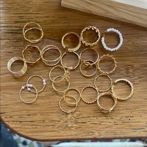 Lot of Elegant Gold Ring Collection for Women
